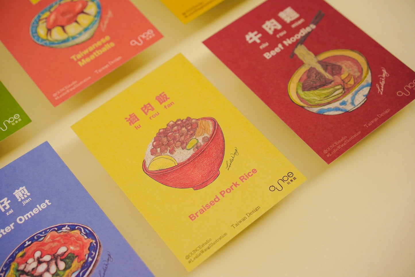 🥘展覽限定．台灣小吃明信片組（6入）Taiwan Snacks Postcard Set(Set of 6)