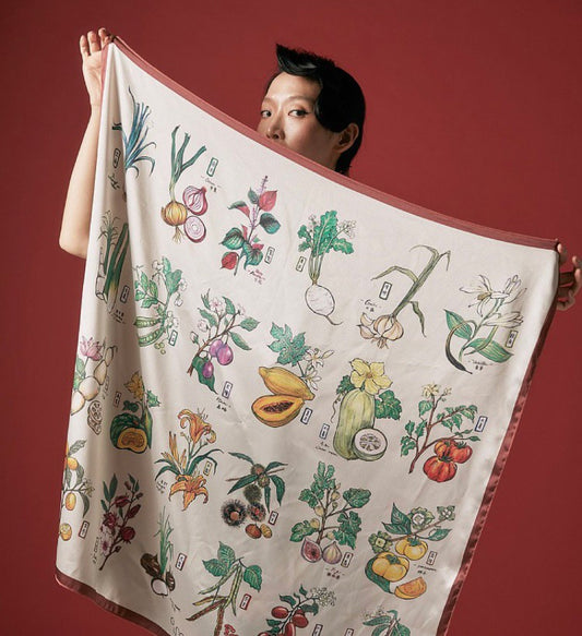 🥘展覽限定．24 節氣方巾24 Solar Terms Handkerchief